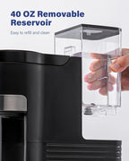SHARDOR 3 in 1 Single Serve Coffee Maker, K Cup Pod Coffee Maker Compatible with Grounds & Teas, 6 to 14oz Brew Sizes, 40oz Removable Water Tank, Easy to Use, Black