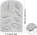 5 PCS Marine Theme Fondant Silicone Mold Seaweed Sea Fish Coral Sea Turtle Shape DIY Handmade Baking Tools, For Theme Cake Cookie Chocolate Candy Decoration Fondant Polymer Clay