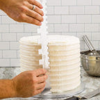Restaurantware 19.8 Inch x 2 Inch Cake Comb 1 Square Decorating Comb - Double-Sided Assorted Edges Stainless Steel Icing Smoother For Decorating Or Sculpting Desserts