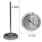 2 Pieces Meat Thermometer for Roaster Oven, Food Thermometer for House Cooking,Large 2.12-Inch Easy-Read Face, Oven Safe Leave in,Stainless Steel Stem Silver