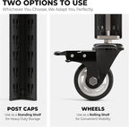 HOMEDANT House 5-Tier Metal Rolling Cart Shelf Rack Casters Heavy Duty Laminated Wheel Shelving Unit Adjustable Utility Storage Shelves Organizer Shelf Kitchen Garage 36.2" W x 16.5" D x 69.5" H 2Pack