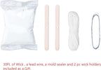 MILIVIXAY 2PCS Pillar Candle Mold -Height: 5.0inch,Diameter:2.0inch-30ft Long Wicks, 2pcs Wick Holders, a Mold Sealer and a Lead Wire Included as a Gift