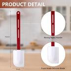 Norme 4 Pcs High Temp Silicone Spatulas Heat Resistant Rubber Spatula Commercial Silicone Scraper with Handle for Kitchen Cook Baking Mixing Utensil, Dishwasher Safe (14 Inch)
