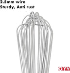 18/10 Stainless Steel Large Whisk, 17" Commercial Heavy Duty Whisk for Whipping Eggs, Mixing Batter, Making Sauces, Long Wisk Dishwasher Safe