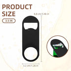 100 Pack Flat Beer Bottle Opener 3.5 inch Stainless Steel Flat Bottle Opener Black Beer Bottle Openers for Bartender Kitchen Bar Restaurant (3.5 Inch)