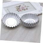 GLEAVI 30pcs Aluminum Alloy Egg Tart Molds Tart Tins for Baking Reusable Tartlet Pans Non Stick Coating