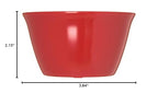 Carlisle FoodService Products Dallas Ware Reusable Plastic Bowl Bouillon Cup Bowl for Home and Restaurant, Melamine, 8 Ounces, Red, (Pack of 24)