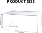 6-Pack Medium (14.8x8.5inch) Kitchen Organizer Rack, Kitchen Shelves for Spice Organization for Cabinet, Pantry Organizers and Storage, Spice Rack, Desk Organizer, White
