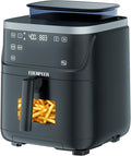 12-IN-1 Large Air Fryer, Non Toxic Steam Air Fryers with Superior Airflow, Self-Cleaning Smart Digital Air Fryer, Air Fry, Roast, Reheat, Dehydrate, Air Crisp Technology with 420F, 7.5 QT
