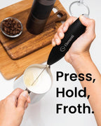 Elementi Pink Electric Milk Frother with Stand - Drink Mixer Handheld Stirrer - Coffee Whisk - Pink Coffee Maker - Espumador de Leche - Hand Frother with Stand (Hot Pink)