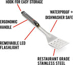 Grill Light Grill Spatula & Tongs Grilling Set | Restaurant Grade Stainless Steel | Super Bright LED Light to Grill in Dark | Waterproof & Dishwasher Safe | Camping Barbecue Grilling Tongs Spatula