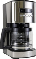 Kenmore Drip Coffee Maker - 12 Cup Programmable Cafe Machine With Glass Pot, Regular & Bold Brew, Auto Shut Off Large Water Reservoir, Reusable Filter, Kitchen Appliances For Cafeteria Barista, Black