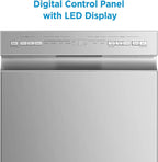 Midea MDF18A1AST Built-in Dishwasher with 8 Place Settings, 6 Washing Programs, Stainless Steel Tub, Heated Dry, Energy Star