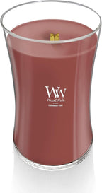 WoodWick Cinnamon Chai Holiday Candle Gifts for Women and Men, 21.5 oz Large Hourglass Candle with Crackling Wick