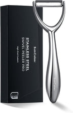 Premium Vegetable Peeler for Kitchen – 304 Stainless Steel, Ultra Sharp Blade, Ergonomic Handle, Dishwasher Safe, 5-Year Warranty