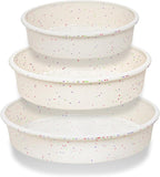 Vinino 3 Pack Round Cake Pan Set (6''/8''/10'') with Metal Reinforced Frame, Circle Cake Pan for Baking Nonstick Silicone Springform Pan for Baking Suitable for Making Layers, Cheese & Chocolate Cakes