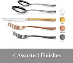 Artaste Rain II Forged 18/10 Stainless Steel (Silver (Service for 12), Flatware (36-Piece Set))