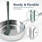 4 Pieces Silicone Spatula Set, Food Grade Rubber Spatula, Upgrade Strong Handle with Ergonomic Grip, Heat Resistant for Nonstick Cookware, Cooking