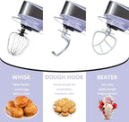 Multifunctional Stand Mixer 6.3Qt 6-Speed Tilt-head, Electric Kitchen Mixer with Stainless Steel Bowl,Meat Grinder, Juice Blender (Purple)