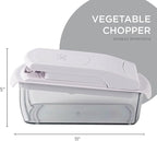 Cook with Color Vegetable Chopper - Multifunctional 11 in 1 Vegetable Chopper with Container - Food Chopper to Dice, Chop, Slice, Julienne and Spiralize, Gray