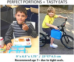 Bento-Box with Bag and Ice Pack Set. Lunch Boxes Snack Containers for Kids Boys Girls Adults. 6 Compartments, Leakproof Portion Container Boxes Insulated Bags for School Lunches, Blue