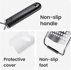 Cheese Grater with Non-Slip Handle, Lemon Zester, Extra Coarse Grater, 12in x 2.5in