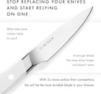 Misen 3.5" Paring Knife – Precision Kitchen Knife - High-Carbon Stainless Steel Blade – Ergonomic Handle for Peeling, Trimming, and Slicing – Lightweight, Versatile Tool for All Culinary Tasks - White