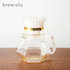 Brewista 700ml/23.7oz X Series Glass Coffee Carafe, Small Pour Over Glass Pot Server, 2-4 Cups, Polygonal Design for Improved Flavor, Heat Resistant Odorless Glass Pitcher
