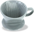 Pour Over Ceramic - Coffee Dripper Ceramic Coffee Maker with 3 Holes Flat Bottom, Porcelain Slow Filter Cone for Travel, Camping, Office, Home, Coffee Maker Brew…