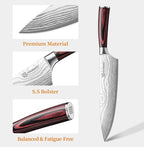 KEEMAKE Chef Knife 8 Inch - Ultra Sharp Kitchen Knife 1.4116 High Carbon Stainless Steel Blade, Ergonomic Handle, Professional Meat Knife for Home Cooking & Chefs, w/Sheath & Gift Box