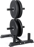 CAP Barbell 2-Inch Olympic Bumper Plate Weight Set with 6 Post Rack | 100-370 lbs | Multiple Options