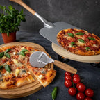 Boska Stainless Steel Pizza Cutter - Oslo Multifunctional Pizza Wheel Cutter - Handheld Food Slicer - Silver Non-Stick Roller - For Kitchen Cooking