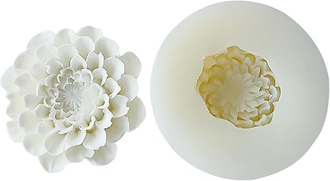 Large Flower Succulent Candle Mold Resin Casting Silicone Molds for Home Decor & Candle Making Wave Spiral Mold