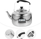 Large Capacity Stainless Steel Sounding Kettle for Induction Cooker with Comfortable Anti-scald Handle for Home Use and Quick Heating