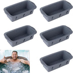 5Pcs Extra Large Ice Block Mold, Grey Silicone Ice Block Molds for Ice Bath Tub, Big Ice Cube Molds for Ice Bath, Ice Maker for Cold Plunge or Coolers, Ice Tray Accessories for Ice Bath Chiller