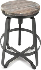 Modern Home Turner Retro Adjustable Contemporary Steel/Wood Barstool