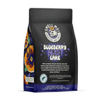 Bones Coffee Company Blueberry Blast Cake, Blueberry Pancakes Flavored Coffee, Medium Roast Low Acid Arabica Beans Compatible with Auto drip and French Press Coffee Maker, 12 Oz Whole Bean