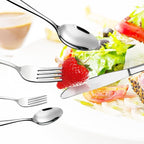 Stainless Steel Dinner/Salad Forks Set,24-Piece,8 Inches