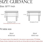 ISAENNE Designer French Light Beige Small Rectangular Tablecloth,Linen Florals and Birds Pattern Table Cloth,Anti-Wrinkle Decorative Tablecloths for Dining Thanksgiving Kitchen,55"*71"-Cornucopia