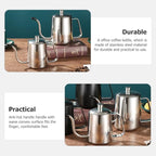 Toyvian Gooseneck Kettle 600ML Metal Coffee Kettle, Coffee Thin Spout, Gooseneck Pitcher, Narrow Spout Pot, Dripper Stainless Steel Water Bottle