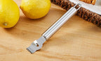 Stainless Steel Lemon Zester Grater with Channel knife Citrus Orange Peeling Tool Fruit Peelers