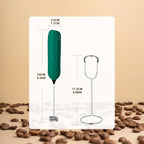 SUPRUS Ultra Fast Handheld Milk Frother Double Whisk with Stand 2 Batteries Stainless Steel for Lattes Cappuccino Matcha Hot Chocolate Coffee Bar Accessories Kitchen Gadgets Gift