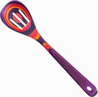Totally Bamboo Baltique Waikiki Collection 12-1/2" Wooden Slotted Cooking Spoon, Safe for Nonstick