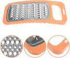 Cheese Grater Stainless Steel Graters Double Sided Potato Grater Carrot Slicer Vegetable Shredder with Handle for Cheese Ginger Chocolate Spices and More