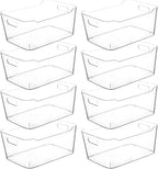 Clear Extra Large Plastic Storage Bins, Pantry Organizers and Storage Containers Fridge Organizer Bins for Organizing Home, Kitchen Organization. Bathroom, Refrigerator, Freezer, Laundry Room