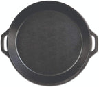 Lodge 17 Inch Pre-Seasoned Cast Iron Skillet - Dual Assist Handles - Use in the Oven, on the Stove, on the Grill, or Over a Campfire - Black