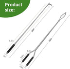 36" Fire Tongs Fire Pit Tongs Set, Stainless Steel Fireplace Tongs Log Grabber Suitable for Outdoor Fireset Fire Pit Bonfire Camp Fire Backyard Deck Indoor Fireplace Tools
