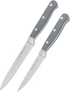 DURA LIVING 2-Piece Premium Kitchen Knife Set - Ultra-Sharp 5" Utility Knife & 3.5" Paring Knife, High Carbon Stainless Steel, Forged for Precision, Multipurpose Cooking Knives with Ergonomic Handles