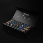 SENKEN 7-Piece Damascus Kitchen Knife Set - Tsunami Collection - 67-Layer Japanese VG10 Steel - Chef's Knife, Cleaver, Santoku, Bread, Boning, & More