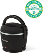 Crock-Pot Electric Lunch Box 20-Ounce Portable Food Warmer Black Licorice Perfect for Travel On-the-Go & Office Use | Stylish Spill-Free & Dishwasher-Safe | Ideal Men & Women's Gifts